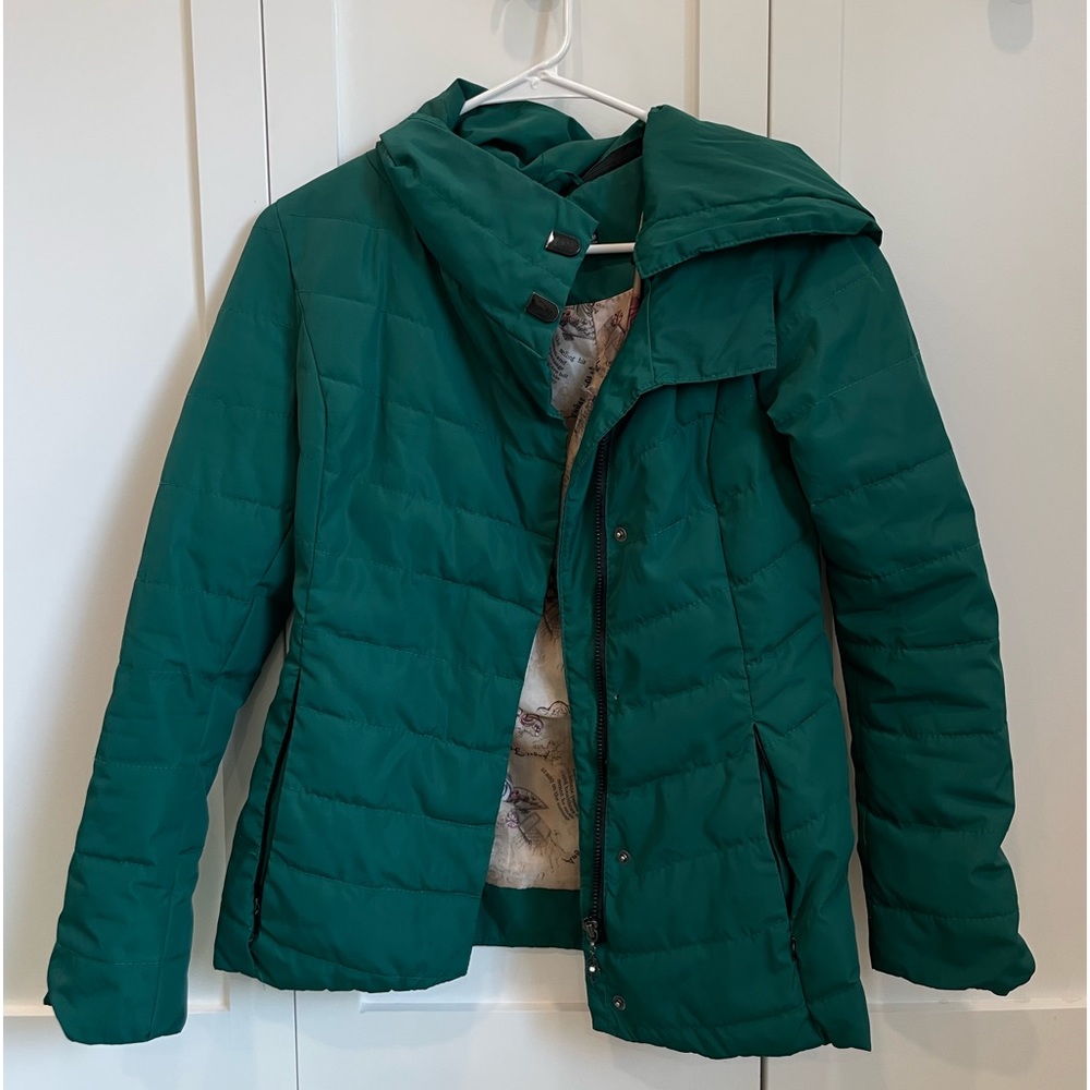VINTAGE deep bright green jacket